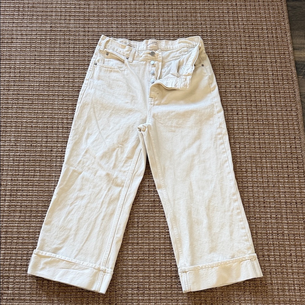 Universal Thread Cream Wide-Leg Kids Jeans